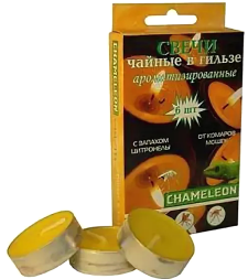 Свеча "Chameleon" от комаров чайная 15г, (комплект 6шт)