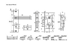 Замок врезной 706К-61,5 мм (хром) НОРА-М
