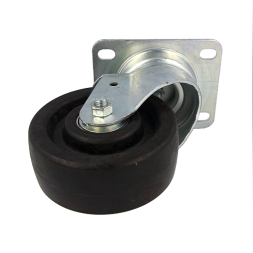 Колесо черная резина 75мм поворотное (SCR 93)