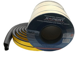 Уплотнитель для окон D-профиль 12*14мм 40м черный X-PERT