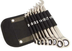 515085 Набор ключей трещоточных 8шт. (8,10,12,13,14,15,17,19мм) фирменная сумка
