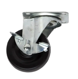 Колесо черная резина 35мм с тормозом (SCRB 15)