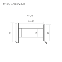 Глазок дв. №30П/16/200/40-70 (хром)  "Нора-М"