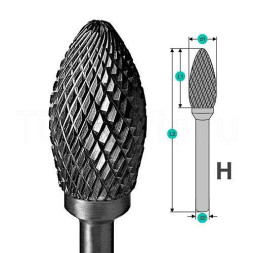 Борфреза твердосплавная HХ1636М08
