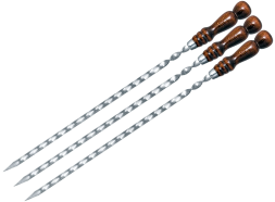 Шампур с дерев. ручкой 55см*14мм (широкий)