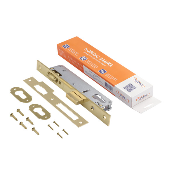 Корпус замка КЗВУ-116 (85мм)  (латунь полир.)  "Нора-М"