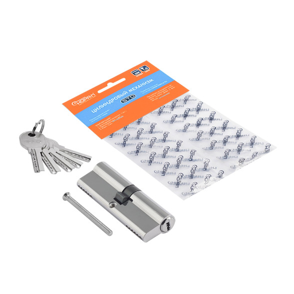 Цилиндр.мех-м STD AL ЛП-90 (хром) (45-45) "Нора-М"