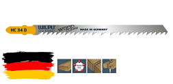 Пилка WILPU HC 34 D  5шт/уп. для дерева, клееного дерева до 65мм и пластмассы (прямой,чистый рез)