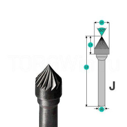 Борфреза твердосплавная JХ1210М06