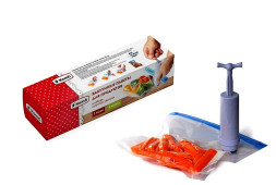 Вакуумная упаковка для продуктов питания+ручной насос, (4+1), Komfi
