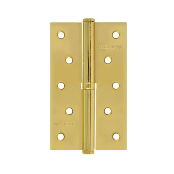 Петля сталь 750-5&quot; (латун.покр.)правая (125*75*2,5) №2  &quot;Нора-М&quot;