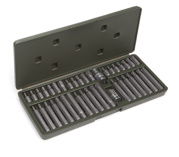 626940 Набор вставок разнопрофильных (шестигранные, TORX. SPLINE) 3/8&quot;, длина 30мм и 75мм, 40предм.