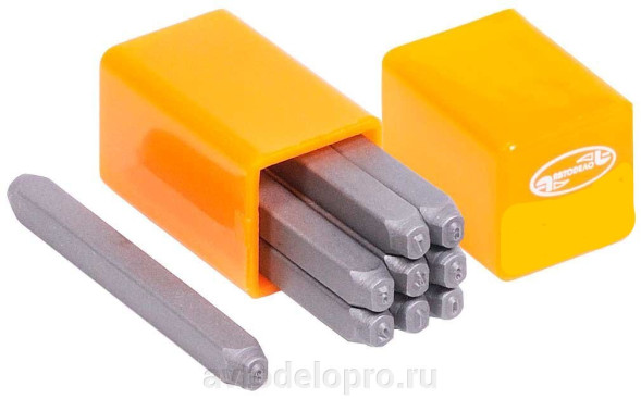 40584 Набор клейм цифровых 4мм (повышенной твердости) АвтоДело
