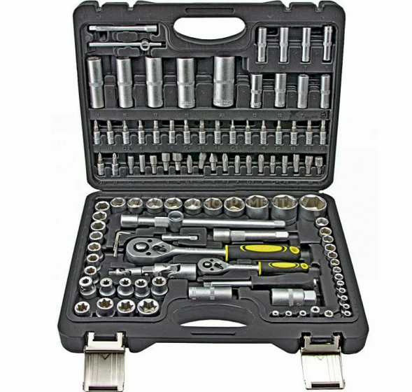 Набор торцевых головок ER-TK4108 1/4&quot;&amp;1/2&quot;DR 6-гранный 108 предметов ТК ЭВРИКА