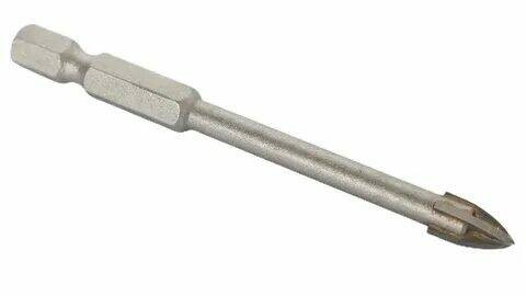 Сверло по керамике и стеклу 6 мм.(квадро) QF TOOLS с шестигранным хвостовиком (+6 хв)