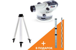 КОМПЛЕКТ Нивелир оптический ADA Basis+Рейка нивелирная телескопическая ADA STAFF 3 + Штатив алюминие