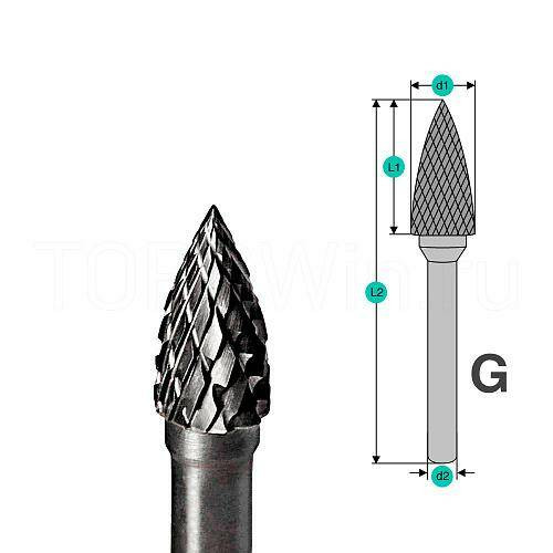 Борфреза твердосплавная GХ1020М06