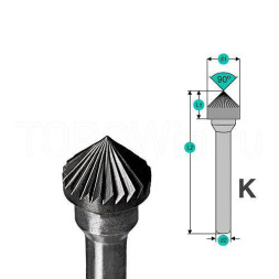 Борфреза твердосплавная KХ1005М06